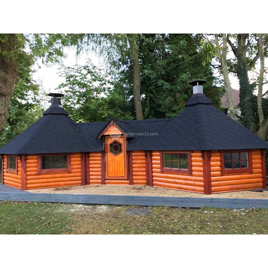 (9.2 m² + 9.2 m²) Small Double Grill Cabin