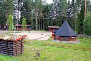 bbq hut a.k.a grillikota with beds inside adjusted for sleeping