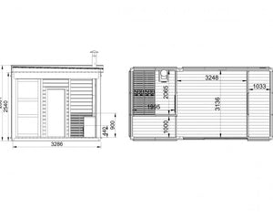 Outdoor Sauna Room Kits (3x5) (3x6)