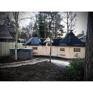 (9.2 m² + 9.2 m²) Small Double Grill Cabin