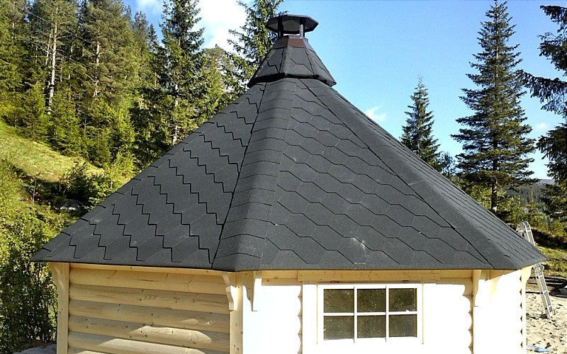 BBQ cabin placed in the forest